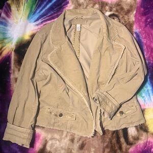 TAN 70’s style JACKET!! PERFECT FOR OVERSIZED LOOK!
